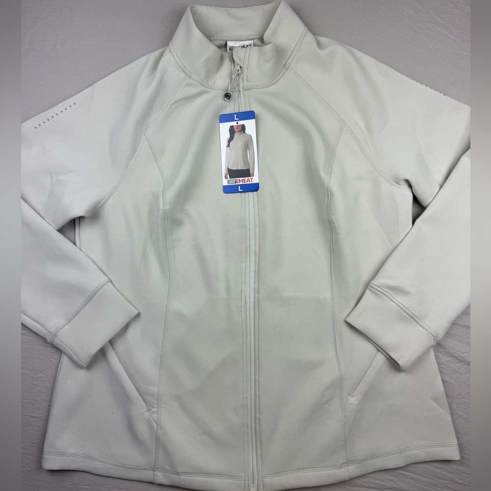 32 Degrees Heat Women's Full Zip Active Tech Jacket in tan size Large